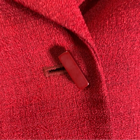 Cherry Red Petite Two-Piece 4 button Suit - Picture 3 of 8
